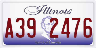 IL license plate A392476