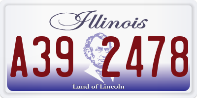 IL license plate A392478