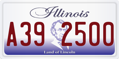 IL license plate A392500