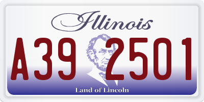 IL license plate A392501