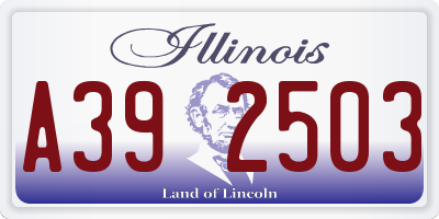 IL license plate A392503
