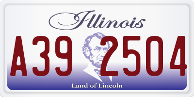 IL license plate A392504