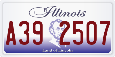 IL license plate A392507