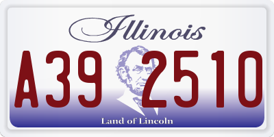 IL license plate A392510