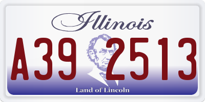 IL license plate A392513