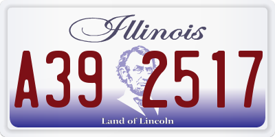IL license plate A392517