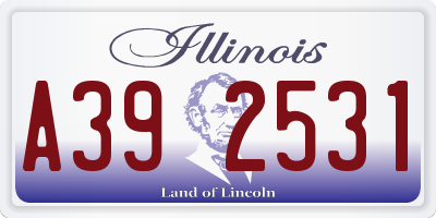 IL license plate A392531
