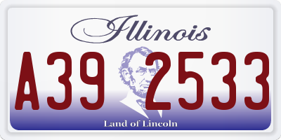 IL license plate A392533