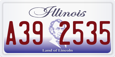 IL license plate A392535