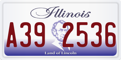 IL license plate A392536
