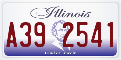 IL license plate A392541