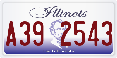 IL license plate A392543