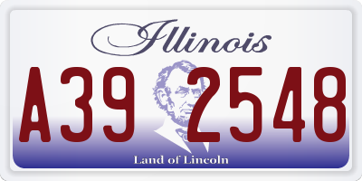 IL license plate A392548