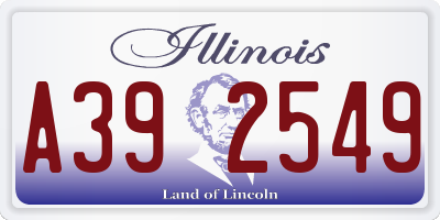 IL license plate A392549