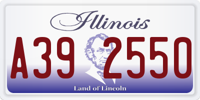 IL license plate A392550