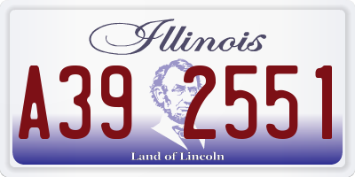 IL license plate A392551