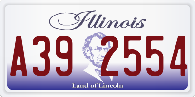 IL license plate A392554