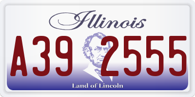 IL license plate A392555