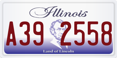 IL license plate A392558