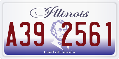 IL license plate A392561