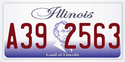 IL license plate A392563