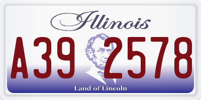 IL license plate A392578