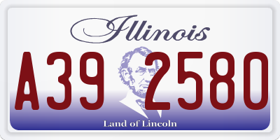 IL license plate A392580