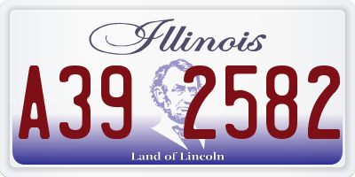 IL license plate A392582
