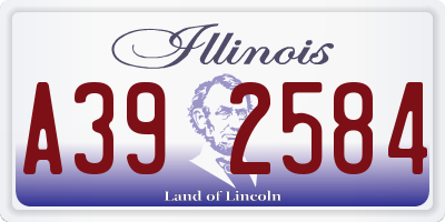 IL license plate A392584