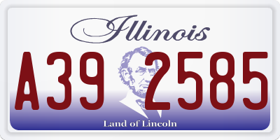 IL license plate A392585
