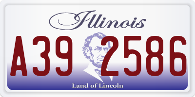 IL license plate A392586