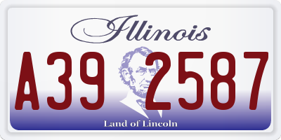 IL license plate A392587