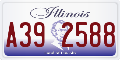 IL license plate A392588