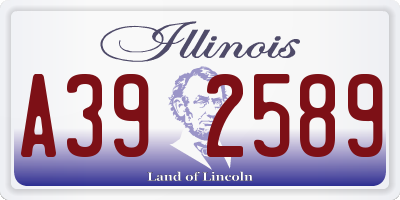 IL license plate A392589