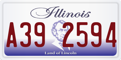 IL license plate A392594