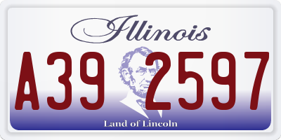 IL license plate A392597