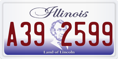 IL license plate A392599