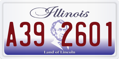 IL license plate A392601