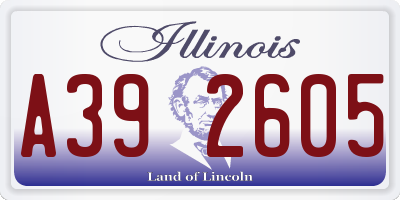 IL license plate A392605