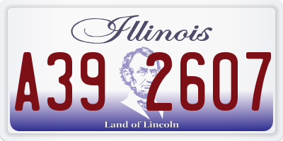 IL license plate A392607