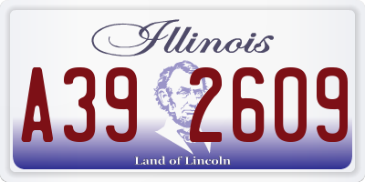 IL license plate A392609