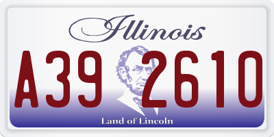 IL license plate A392610