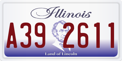 IL license plate A392611