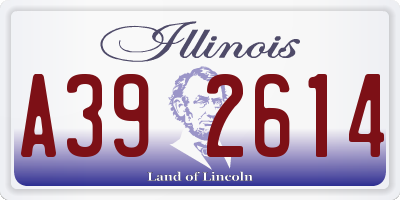 IL license plate A392614