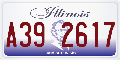 IL license plate A392617