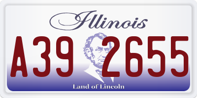IL license plate A392655