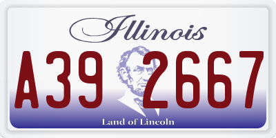 IL license plate A392667