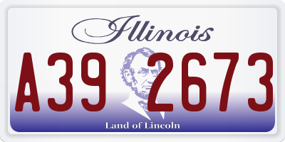 IL license plate A392673