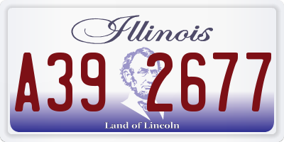 IL license plate A392677