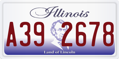 IL license plate A392678